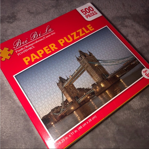 Bei Ba La 500 Piece Paper Puzzle/ London Tower Bridge view - Picture 2 of 11